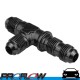 PROFLOW Bulkhead Male AN -12 (12AN) Flare Tee On Run Fitting Black