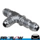 PROFLOW Bulkhead Male AN -12 (12AN) Flare Tee On Run Fitting Silver