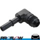 PROFLOW Male 5/16" Quick Connect To Male AN -6 (6AN) 90 Degree Fitting Black