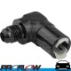 PROFLOW Female 5/16" Quick Connect To Male AN -6 (6AN) 90 Degree Fitting Black