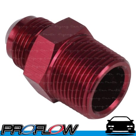 PROFLOW Male AN -3 (3AN) To 1/8" NPT Fitting Adapter Red