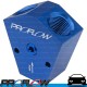 PROFLOW Blue Aluminium Billet Fuel Y Block Splitter 3/8" NPT In 3/8" NPT Out