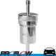 PROFLOW 3/8" Hose Barb 100 Micron Stainless Steel Fuel Filter Chrome