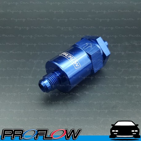 PROFLOW Premium Billet Fuel Filter 30 Micron Male AN -6 (AN6) Blue