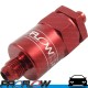 PROFLOW Premium Billet Fuel Filter 30 Micron Male AN -8 (AN8) Red