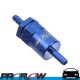 PROFLOW Premium Billet Fuel Filter 30 Micron 5/16" Barb Blue