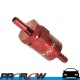 PROFLOW Premium Billet Fuel Filter 30 Micron 5/16" Barb Red