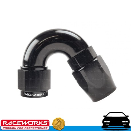 RACEWORKS 100 Series Cutter Hose End AN6 6AN 150deg Fuel Oil E85