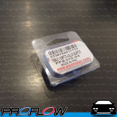 PROFLOW Straight Female 1/8" NPT To Male AN -4 (AN4) Adaptor Blue