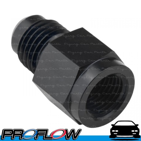 PROFLOW Straight Female 1/8" NPT To Male AN -4 (AN4) Adaptor Black