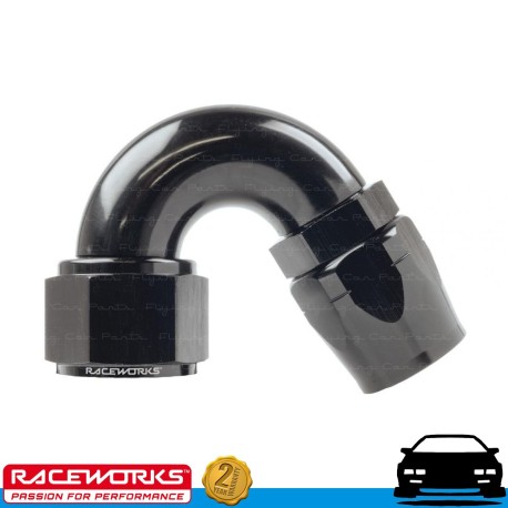 RACEWORKS 100 Series Cutter Hose End AN12 12AN 150deg Fuel Oil E85