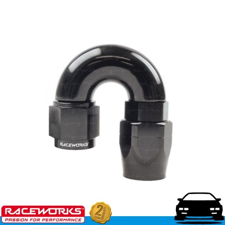 RACEWORKS 100 Series Cutter Hose End AN6 6AN 180deg Fuel Oil E85