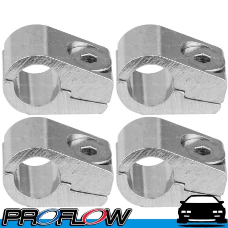  Aluminium 1/4" Single Line Clamp 4 Pack