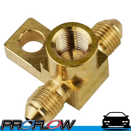 Brass Bosch Sensor Block Splitter Male AN -3 (AN3) x 2 to Female M10x1.0 Port