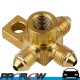 Brass Bosch Sensor Block Splitter Male AN -3 (AN3) x 3 to Female M10x1.0 Port