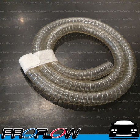 PROFLOW Reinforced Clear PVC Oil Breather Hose 12mm ID Per Metre