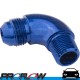 90 Degree 1/4" NPT To Male AN -6 (AN6) Forged Fitting Blue