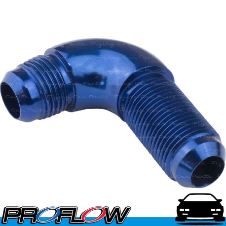 90 Degree Male Forged Fitting Bulkhead AN -6 (AN6) Blue