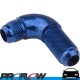 90 Degree Male Forged Fitting Bulkhead AN -12 (AN12) Blue