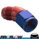 45 Degree Full Flow Fitting Male To Female -10AN Red/Blue