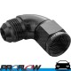 PROFLOW 90 Degree Full Flow Fitting Male To Female AN -6 (AN6) Black