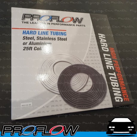 PROFLOW Aluminium Fuel Hard Line Tube Tubing 5/16" 25Ft Coil Natural Finish