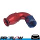 120 Degree Forged Fitting Hose End AN -4 (AN4) Suit PTFE Hose Red/Blue