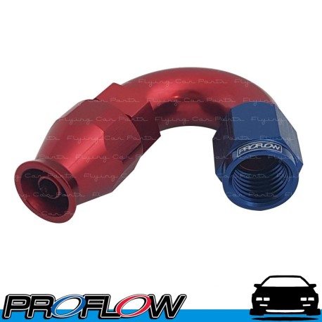 150 Degree Forged Fitting Hose End AN -4 (AN4) Suit PTFE Hose Red/Blue