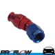 30 Degree Forged Fitting Hose End AN -4 (AN4) Suit PTFE Hose Red/Blue