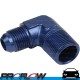 Male Fitting AN -3 (AN3) To 1/8" NPT 90 Degree Blue