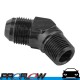 PROFLOW Male Fitting AN -4 (AN4) 45 Degree To 1/8" NPT Black