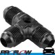 PROFLOW Male Fitting AN -6 (AN6) Flare Tee with 1/8" NPT Port Black