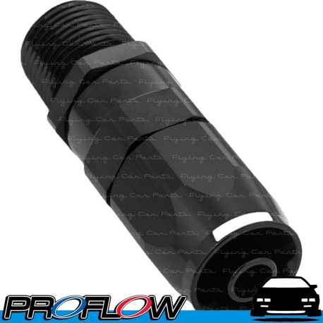 PROFLOW Male Fitting Straight 1/4" NPT To AN -6 (AN6) Hose Black