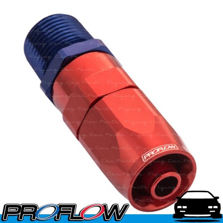 Male Fitting Straight 3/8" NPT To AN -6 (AN6) Hose Red/Blue