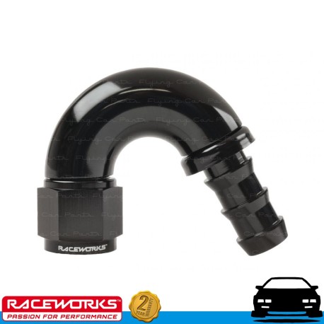 RACEWORKS Fuel Oil E85 Push Lock Hose End AN10 10AN 150deg