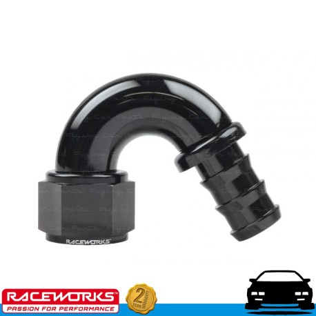 RACEWORKS Fuel Oil E85 Push Lock Hose End AN12 12AN 150deg