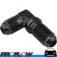 PROFLOW 90 Degree Flare Fitting AN -6 (AN6) Bulkhead Black