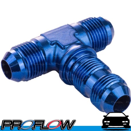 Bulkhead Fitting Tee Flare AN -4 (AN4) Blue