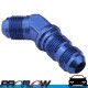 Bulkhead Fitting 45 Degree Flare AN -3 (AN3) Blue