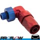 90 Degree Fitting AN -6 (AN6) Hose End To Male AN -8 (AN8) ORB Red/Blue