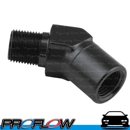 45 Degree Fitting Female to Male Elbow 1/8" NPT Black