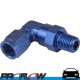 Female AN -4 (AN4) 90 Degree to Male 1/8" NPT Swivel Fitting Blue