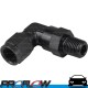 Female AN -6 (AN6) 90 Degree to Male 1/8" NPT Swivel Fitting Black