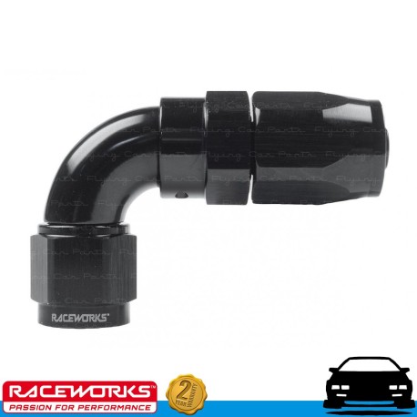 RACEWORKS Taper Hose End AN4 4AN 90deg Fuel Oil E85 Diesel