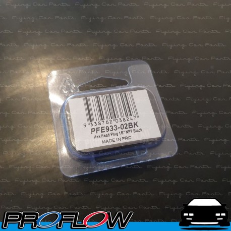 PROFLOW Hex Head Port Socket Blanking Plug Block Off 1/8" NPT Black