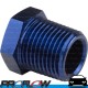 Hex Head Port Socket Blanking Plug Block Off 1/4" NPT Blue