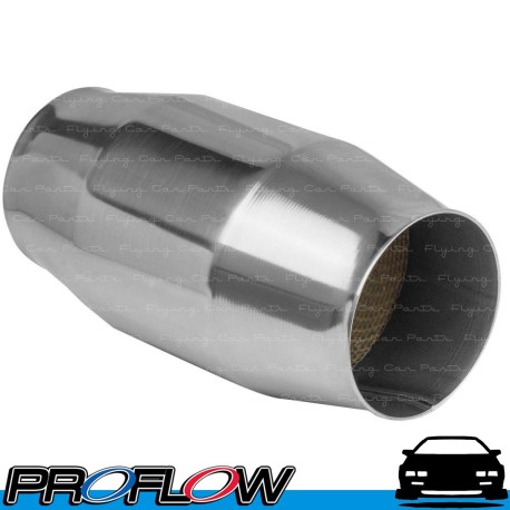 Stainless Steel Catalytic Converter 100 Cell 3.0" x 200mm Polished