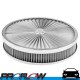 Air Cleaner Flow Top 14" x 2.5" Suit 5-1/8" Neck Recessed Base Stainless Steel 