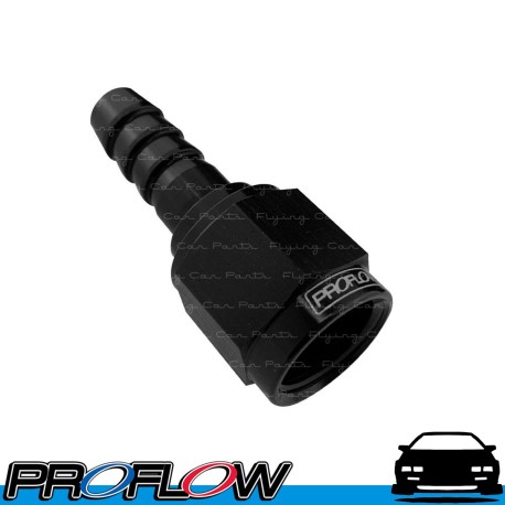 PROFLOW 3/8" Straight Barb Male Fitting to AN -6 (AN6) Female Black