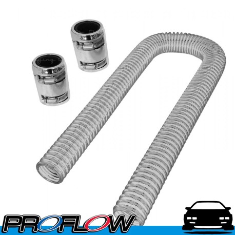 Universal Stainless Steel Radiator Hose Kit 48"with Caps Chrome